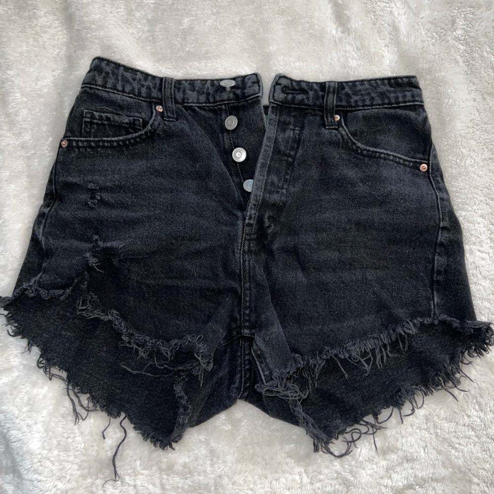Wild Fable Black Frayed Jean Shorts